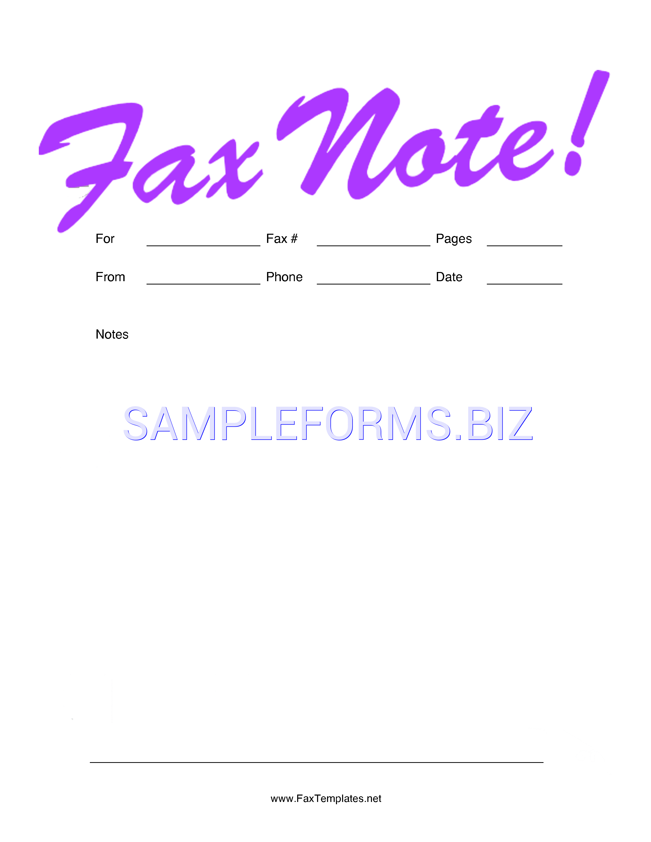 Preview free downloadable Personal Fax Cover Sheet 2 in PDF (page 1)